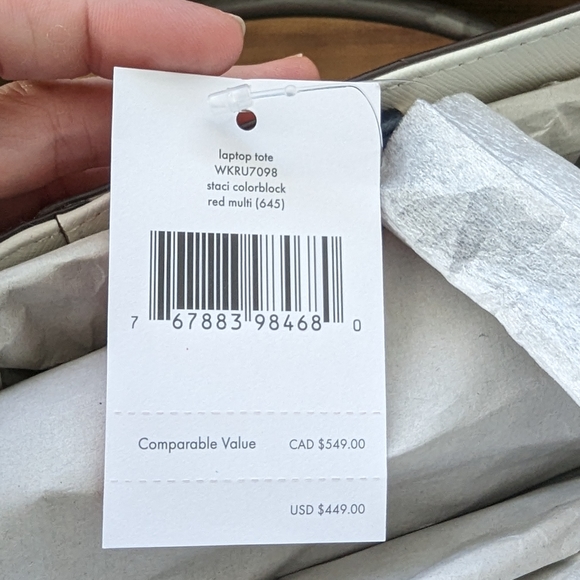 NWT Kate Spade Staci colorblock laptop tote - Picture 10 of 10
